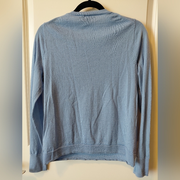 J. Crew Light Blue Knit Sweater 100% Merino Wool - Picture 2 of 7